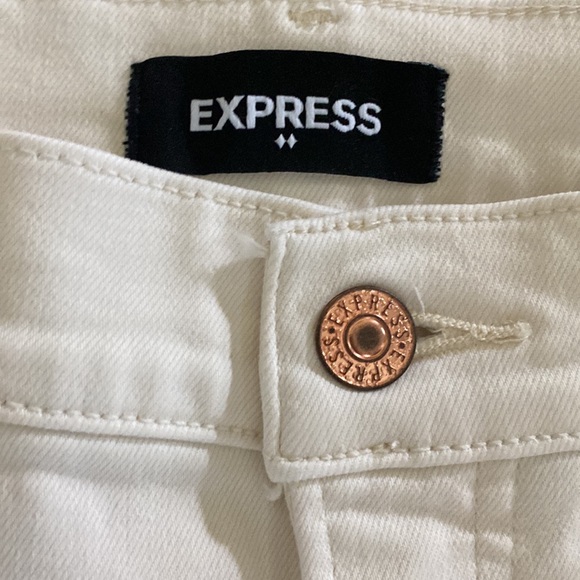Express skinny high rise off white jeans size 12 - Picture 2 of 5